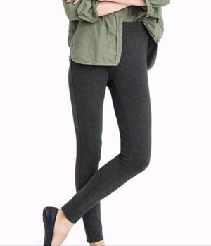 J.CREW Any Day Pixie Pant Stretch Ponte, Charcoal Grey Back Zipper Size M